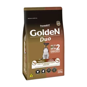Ração Golden Duo Mini Bits para Cães Adultos de Pequeno Porte Sabor Frango e Seleção de Carnes – 3kg