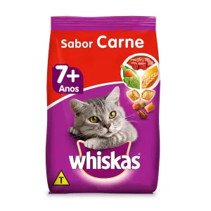 Ração Whiskas para Gatos Adultos 7+ Carne