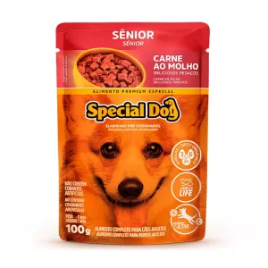 Ração Úmida Special Dog Sachê para Cães Sênior Sabor Carne 100g