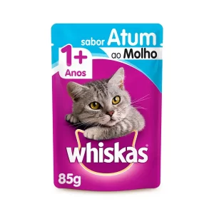 Ração Úmida Whiskas Sachê para Gatos Adultos Sabor Atum – 85g