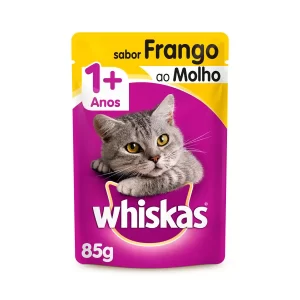 Ração Úmida Whiskas Sachê para Gatos Adultos Sabor Salmão ao Molho – 85g