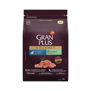 Ração GranPlus Gourmet para Gatos Castrados Sabor Peru e Arroz