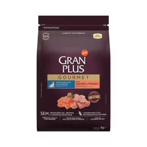 Ração GranPlus Gourmet para Gatos Castrados Sabor Salmão e Frango