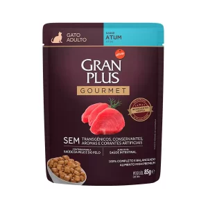 Ração Úmida GranPlus Gourmet Sachê para Gatos Adultos Sabor Atum – 85g