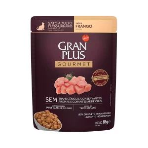 Ração Úmida GranPlus Gourmet Sachê para Gatos Adultos Trato Urinário Sabor Frango – 85g